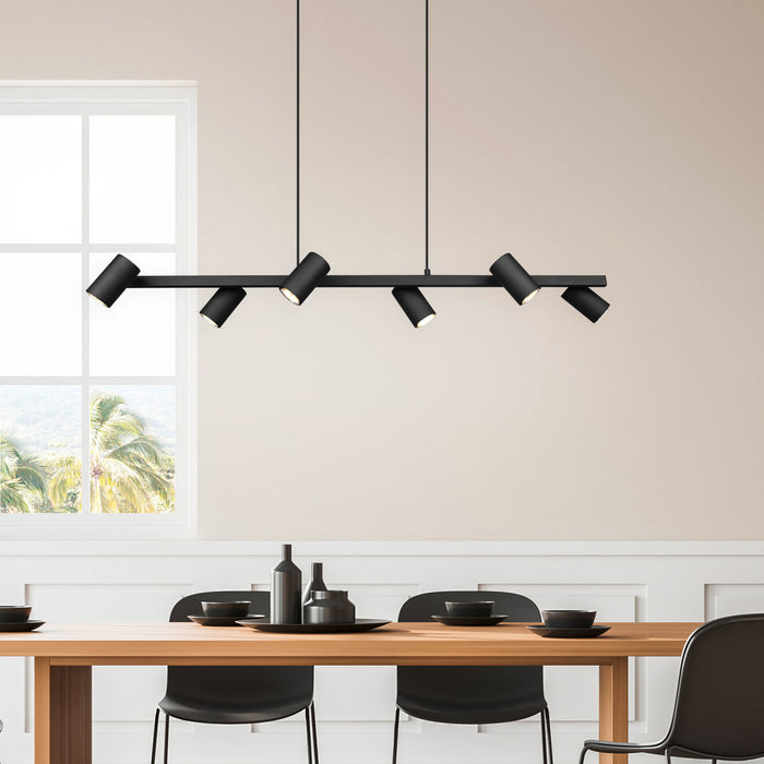 Trio Marley Hanglamp Mat Zwart - 6x GU10