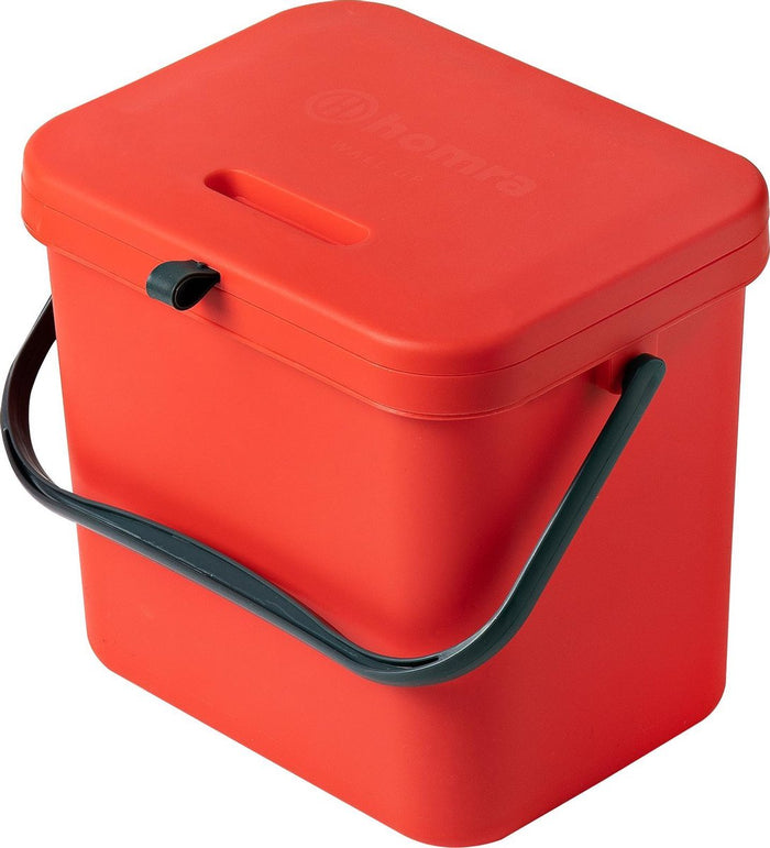 Homra Wall-Up inbouw prullenbak - 8L - Rood