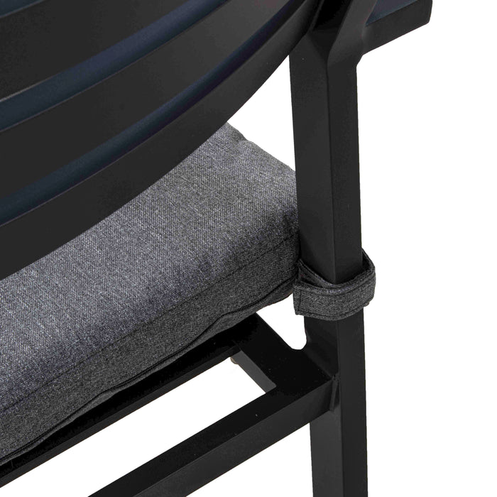 Giga Meubel - Stapelbare Tuinstoel - Aluminium Antraciet - Stoel Joris