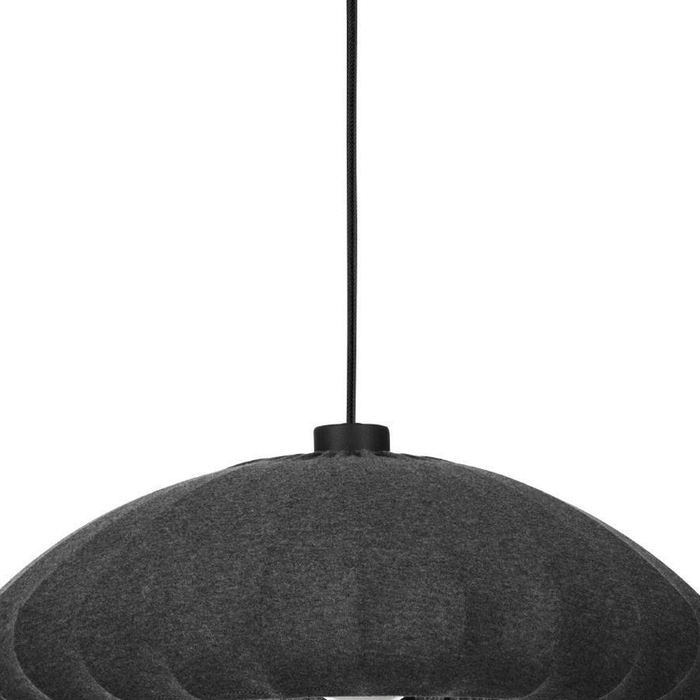 EGLO Barlaston Hanglamp - E27 - Ø 45 cm - Zwart|Grijs - Textiel