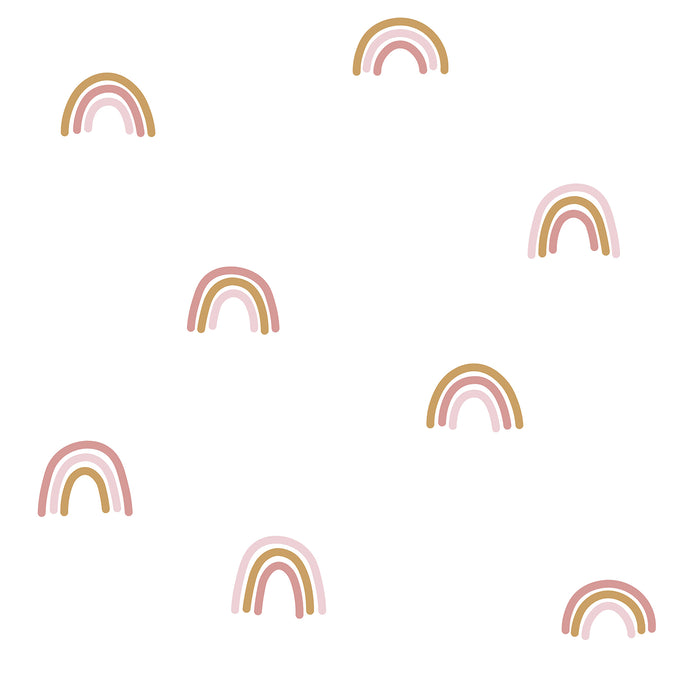 Little Dutch - Vliesbehang - Little Rainbows Wit - Wit - 10mx53 cm
