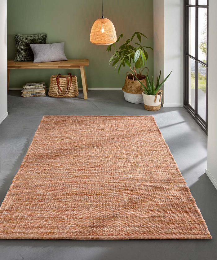 Tapeso Wollen vloerkleed - Bokn Terracotta - 250x340 cm