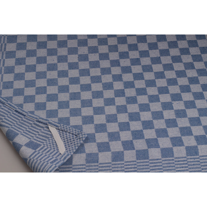 Luxe theedoeken 12 stuks 50x70 - blok ruit blauw