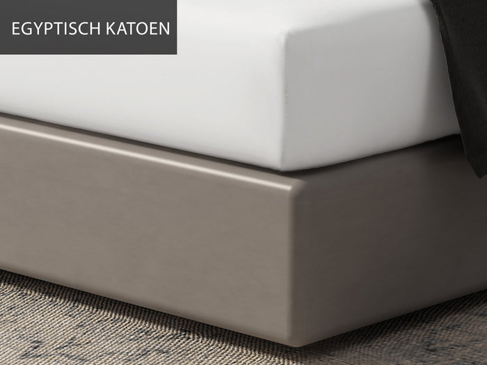 Luxe hoeslaken - Egyptisch percal katoen - 180x200 - wit