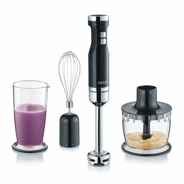 Graef staafmixerset zwart - met turbostand