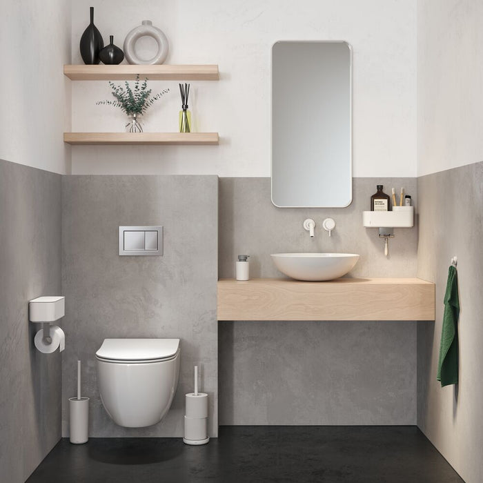 Tiger 2-Store Toiletrolhouder met Opbergbakje - Wit