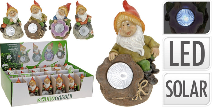 Nampook 5 stuks! Kabouter Met Solar 12Cm 4Ass