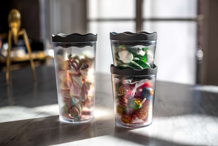 Oslo Voorraadpotten, Set van 3 Stuks, As Grijs - Koziol | Prince