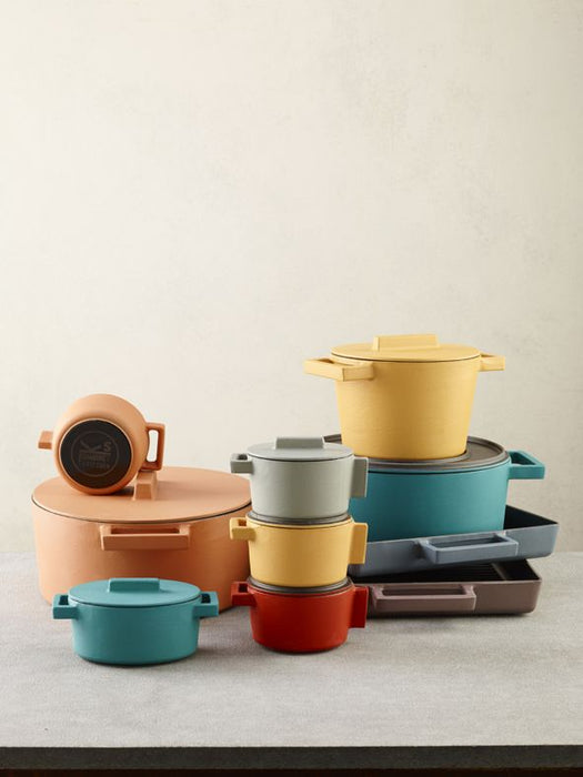 Braadpan Geel 13 cm x 10 cm incl deksel - Sambonet