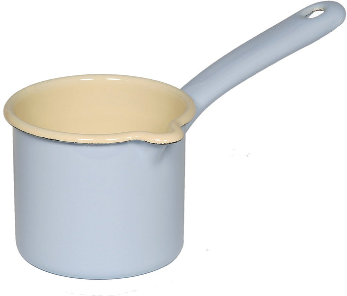 Riess steelpan met schenktuit ø 9cm lavendelblauw - hoog
