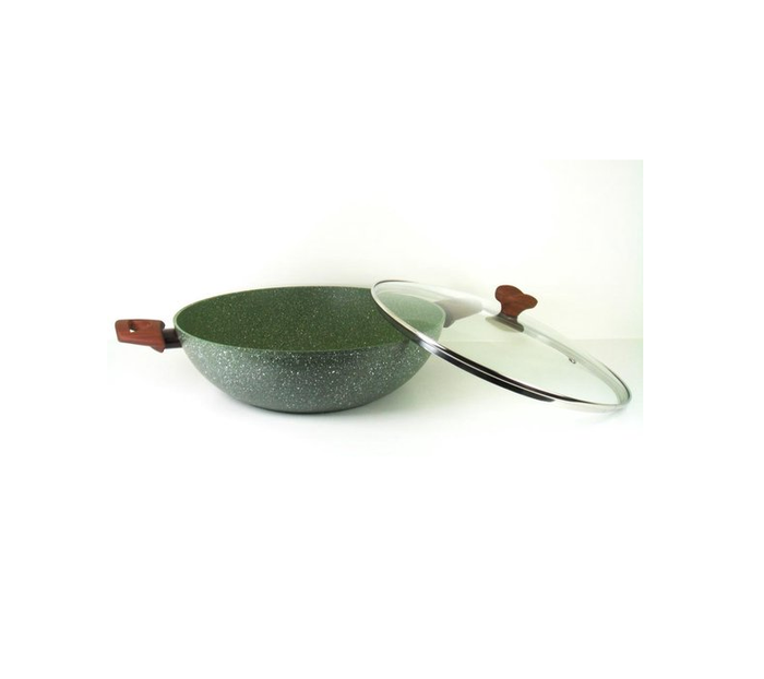 TVS Natura Induction Wokpan - 32 cm - met glazen deksel