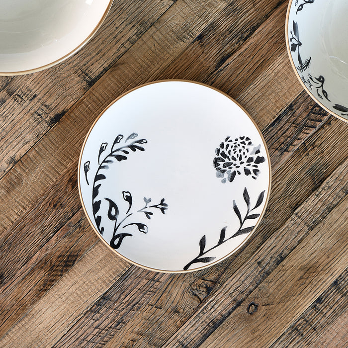 Riviera Maison ontbijtbord met motief - Romance D'Amour - Zwart | Wit