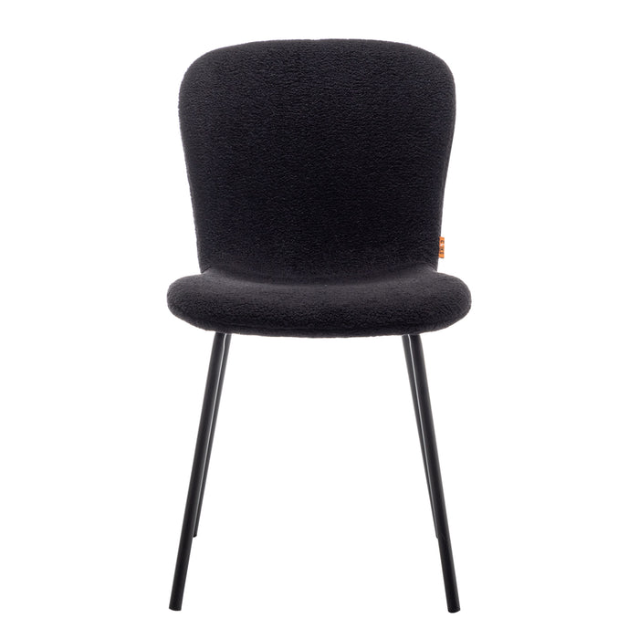 Furnihaus Eetkamerstoelen Set van 4 - Luca - Teddy - Zwart