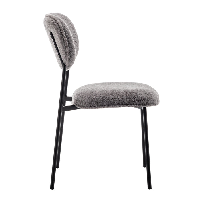 Furnihaus Eetkamerstoel Amalia Teddy Grijs Set van 4