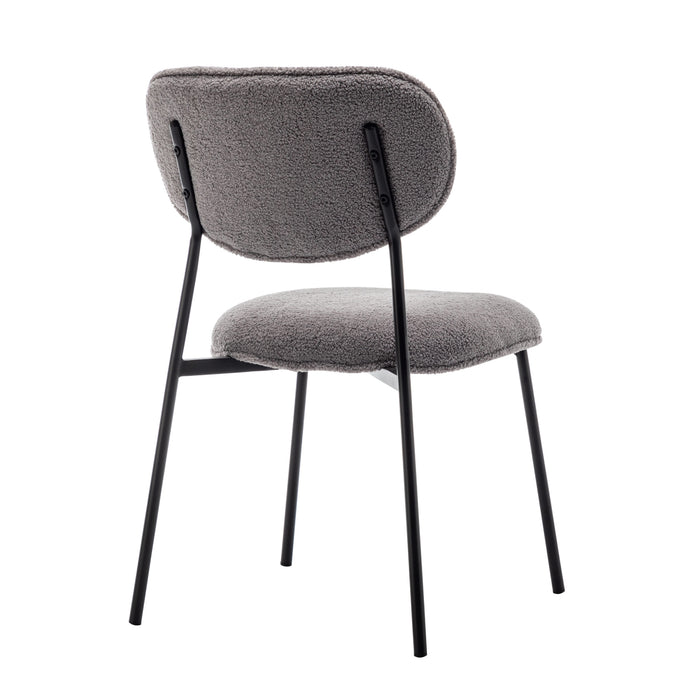 Furnihaus Eetkamerstoel Amalia Teddy Grijs Set van 4