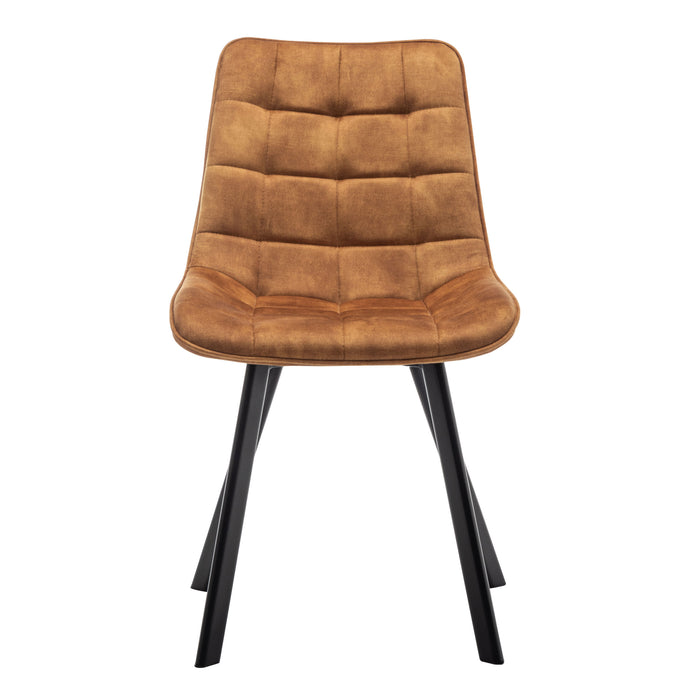 Furnihaus Eetkamerstoel Felix Velvet Geel Set van 2