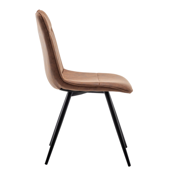 Furnihaus Eetkamerstoel Leon Microvezel Cognac Set van 4