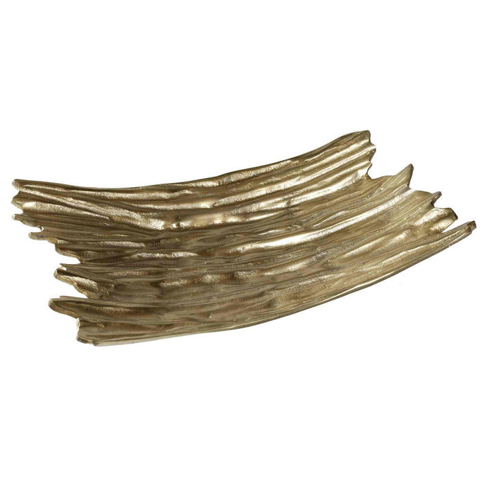 PTMD Terza Rechthoekige Schaal - 40 x 22 x 9 cm - Aluminium - Goud