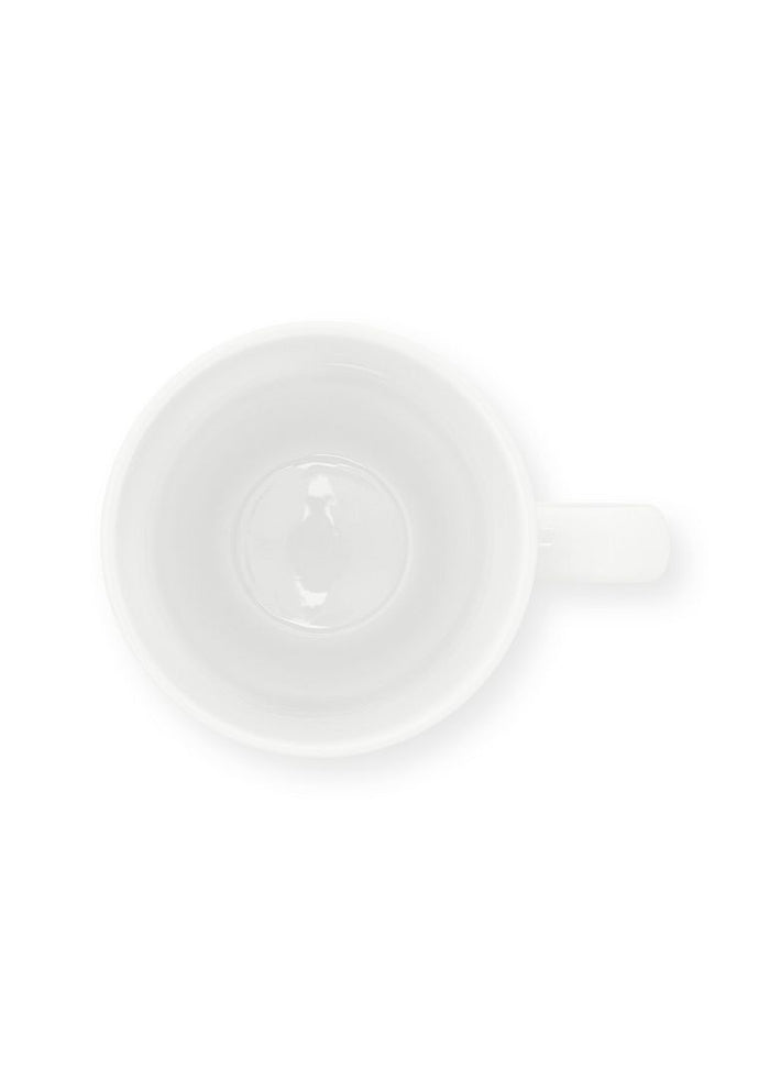 vtwonen XL Mokken met Oor - Set van 4 - Wit - Porselein - 400ml