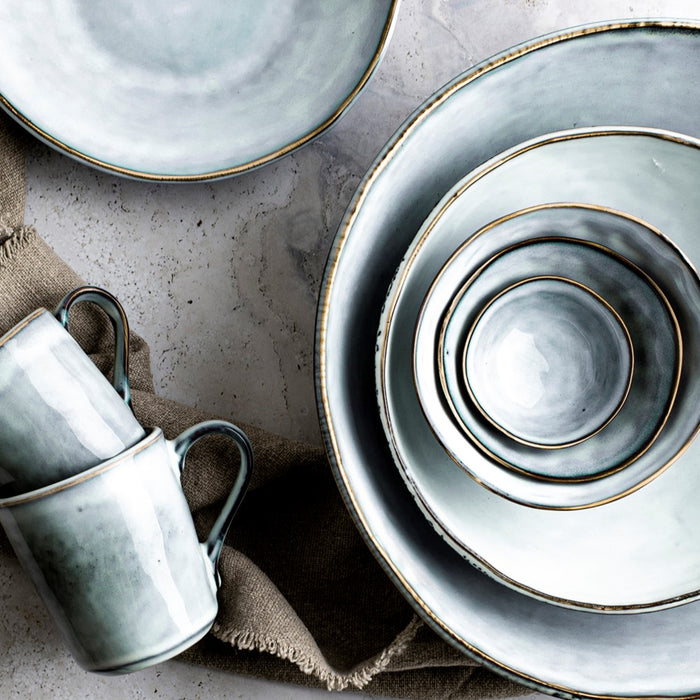 Dutch Rose Giftset 12 Delig Servies Blauw