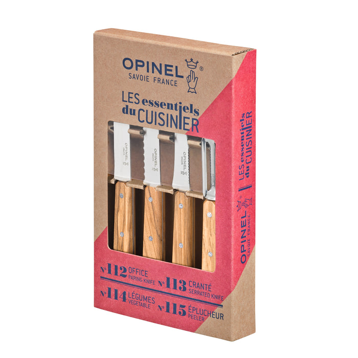 Opinel Les Essentiels Olivier Keukenset - 4-delig - Olijfhout