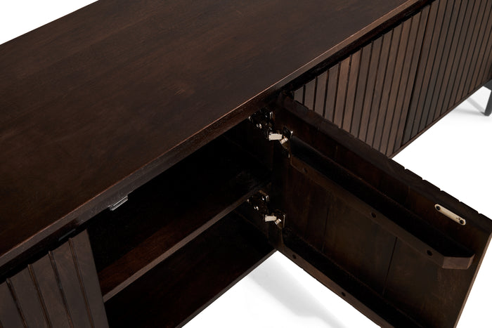 by fonQ Grand Dressoir Donkerbruin Mangohout - B 180 cm