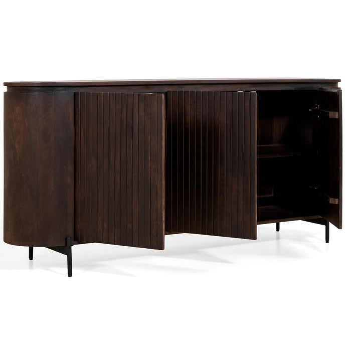 by fonQ Grand Dressoir Donkerbruin Mangohout - B 180 cm