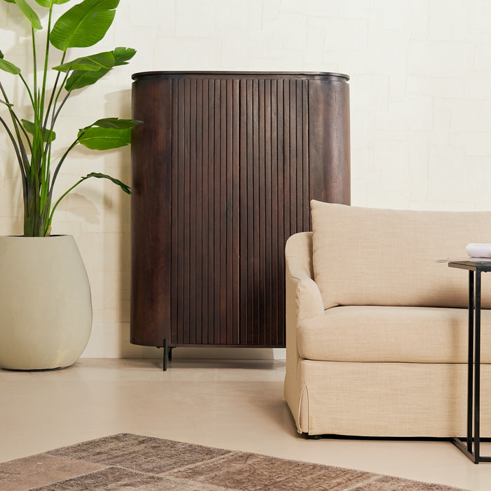 by fonQ Grand Wandkast Donkerbruin Mangohout