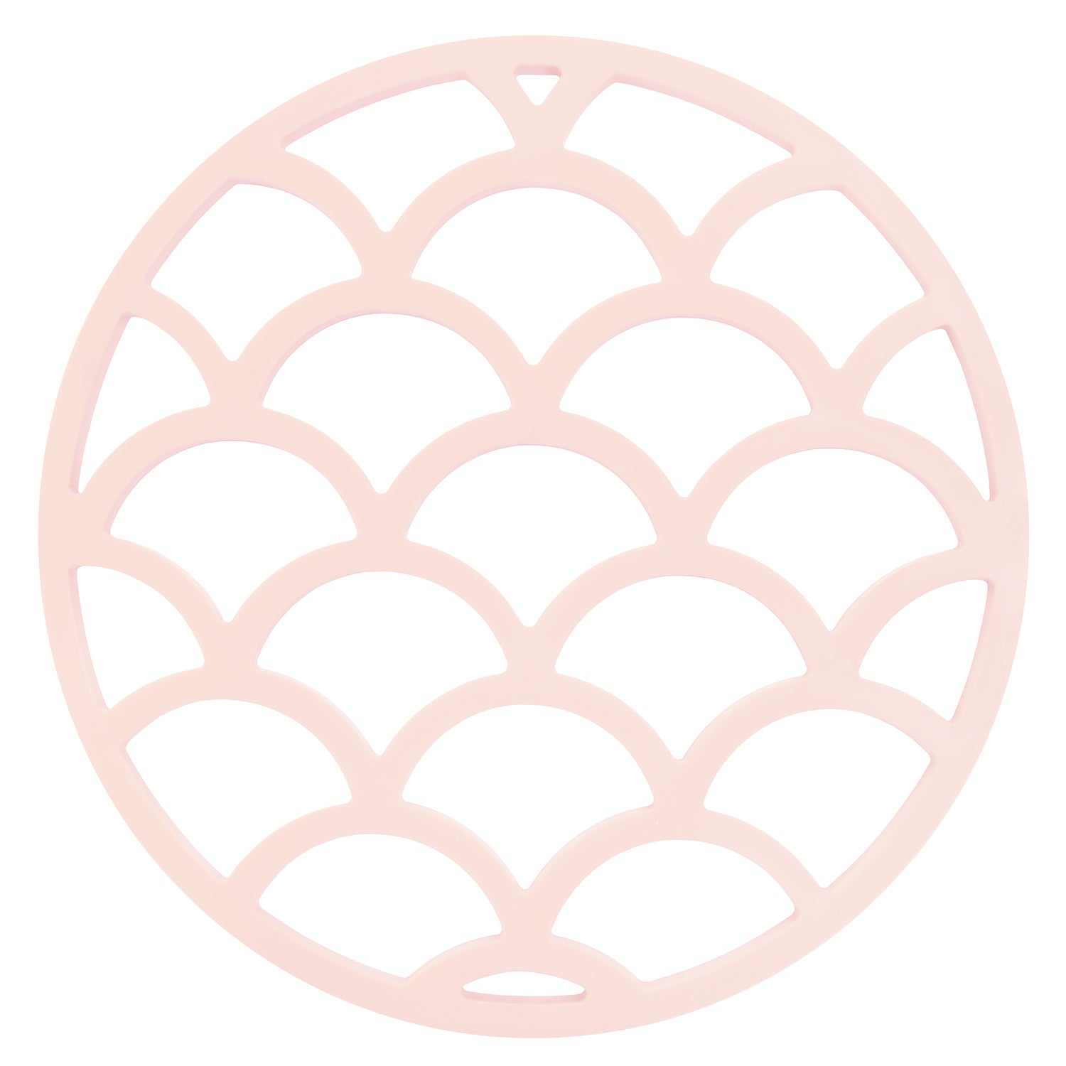 Krumble Siliconen pannenonderzetter rond met schubben patroon - Roze