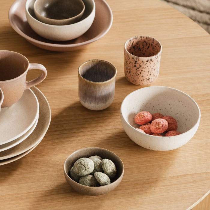 by fonQ Mixed Ceramics Dinerborden 4st. - Ø 26,5 cm - Zand