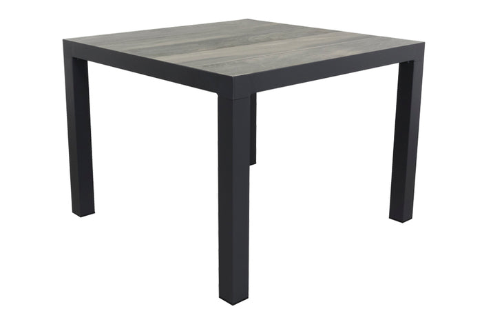 VDG Kings tuintafel 100x100 cm. - Antraciet - Houtlook