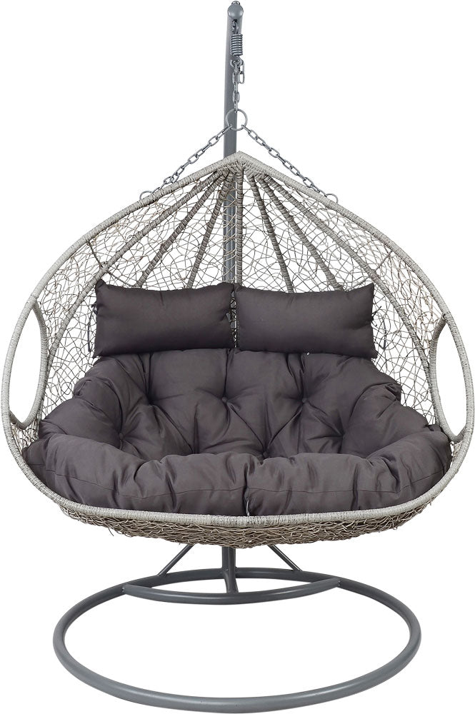 Lesli Living Hangstoel Close 2-persoons Grizzly