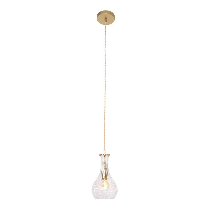Mexlite Grazio glass hanglamp – E27 (grote fitting) – messing