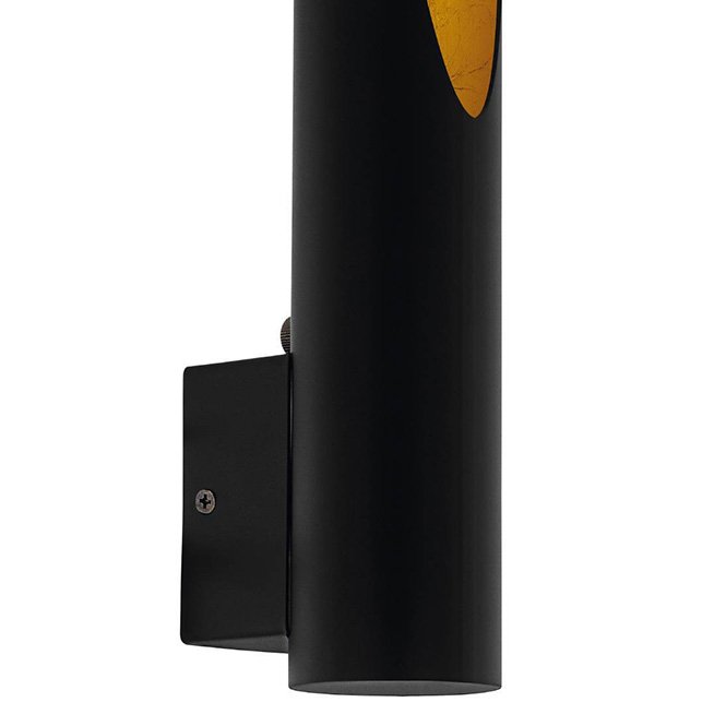 EGLO - San Cono - Wandlamp 1 lichts zwart | goud