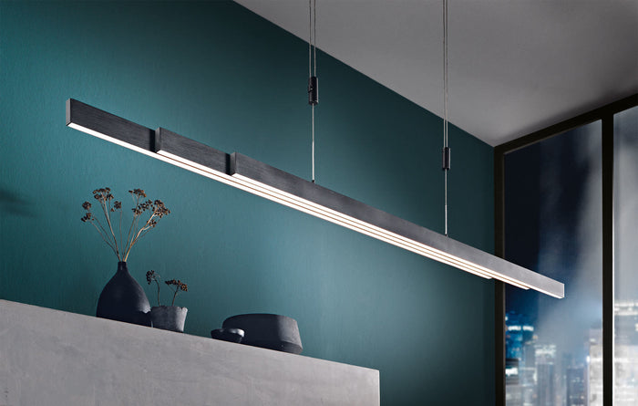 Paul Neuhaus Hanglamp Bacalia Antraciet L120-180cm