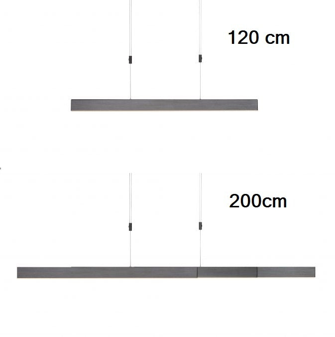 Paul Neuhaus Hanglamp Bacalia Antraciet L120-180cm