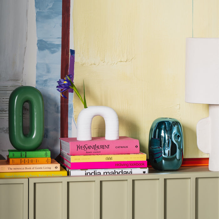 HKliving HK Objects Vaas - Blue Chrome