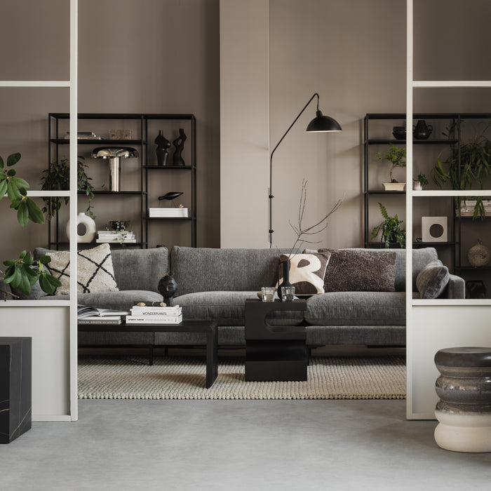 WOOOD Toma Bijzettafel - Mangohout - Zwart - 50x40x40