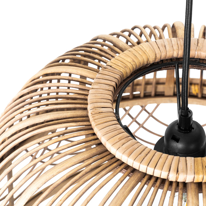QAZQA Smart hanglamp rotan 44 cm incl. Wifi G95 - Michelle