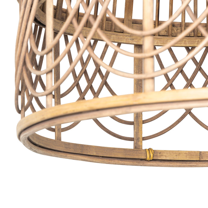 QAZQA Smart hanglamp rotan 44 cm incl. Wifi G95 - Michelle