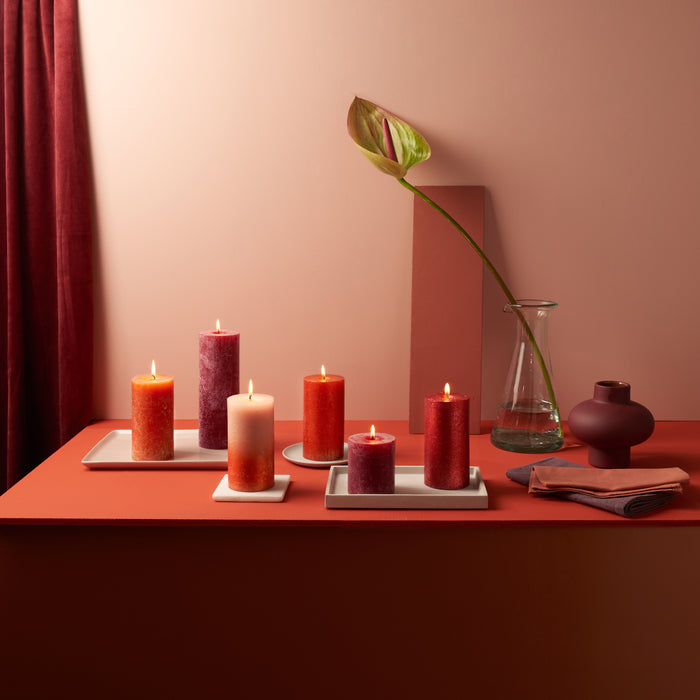 Bolsius - rustieke kaarsen set - Cosy Reds