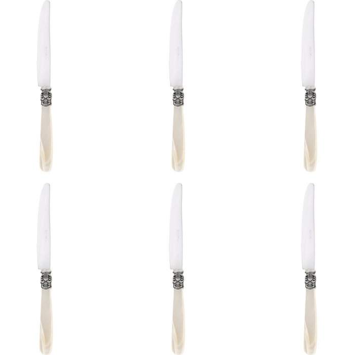 Eme Tafelmes Mona Lisa 24.6 cm Kunststof Offwhite Zilver 6 stuk(s)