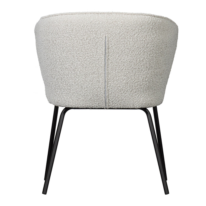 WOOOD Admit Eetkamerstoel - Bouclé Naturel