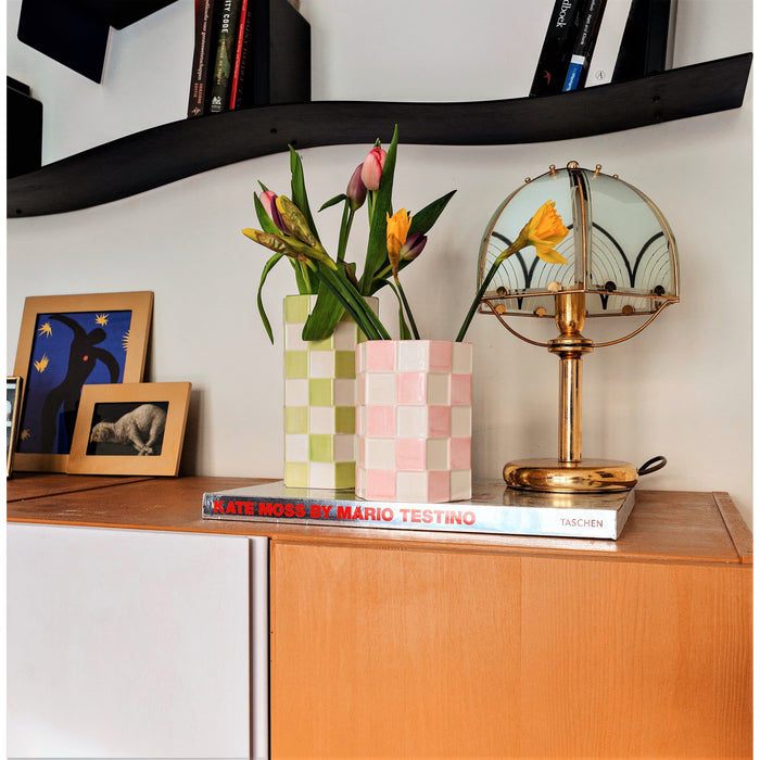 &k amsterdam Vichy Vaas - Roze