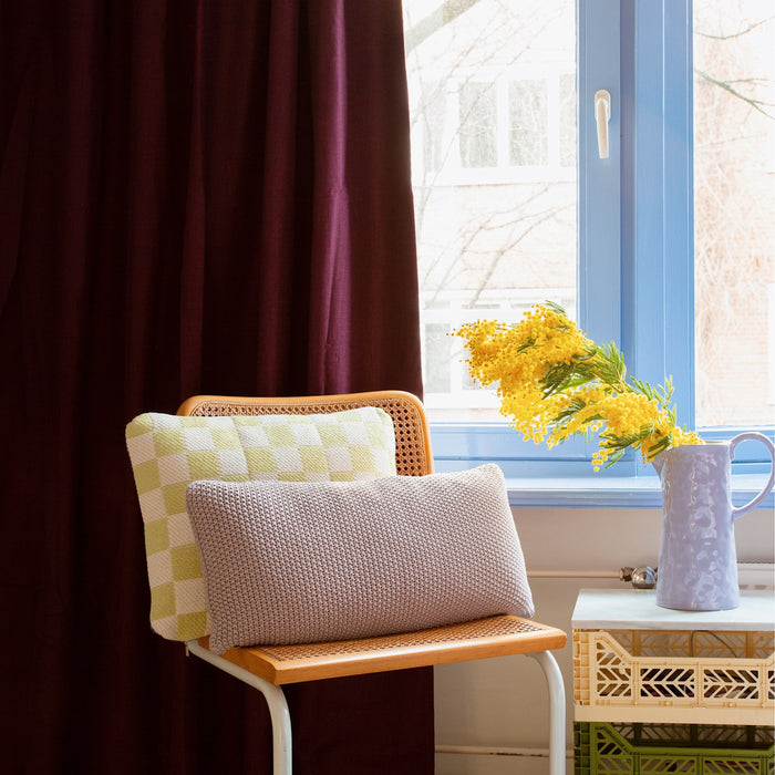 HKliving Checkered Sierkussen 38 x 48 cm - Berries