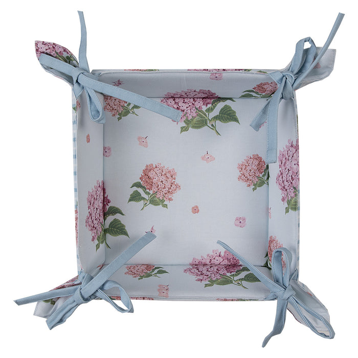 Clayre & Eef Broodmand 35x35x8 cm Blauw Roze Katoen Hortensia