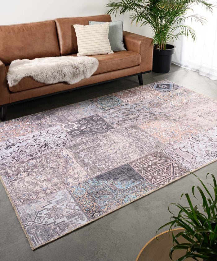 Heritaged Patchwork vloerkleed - Fade Dreamer beige - 152x230 cm