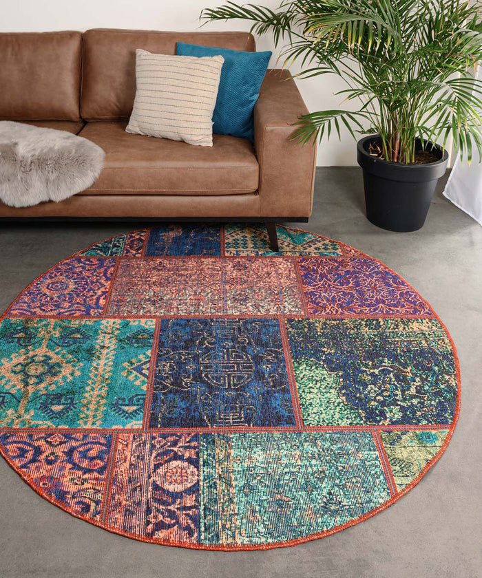 Heritaged Rond patchwork vloerkleed - Fade No.1 multi - 250 cm