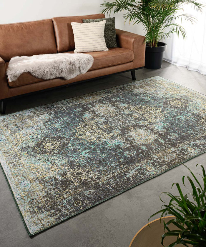 Heritaged Vintage vloerkleed - Fade No.2 groen - 140x200 cm