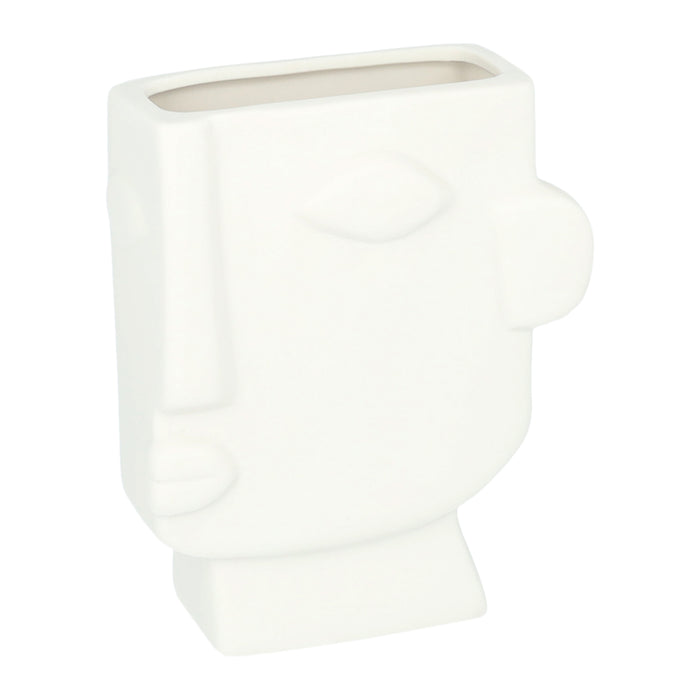 QUVIO Vaas - Gezicht - Wit